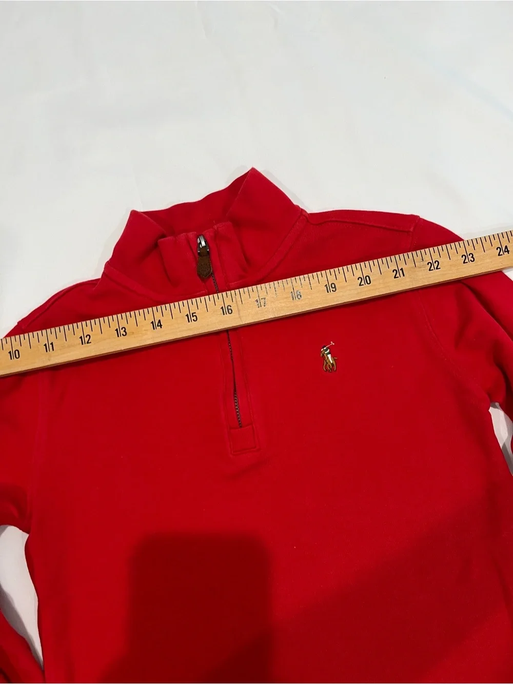 BOYS Ralph Lauren Red Half-Zip Sweater with Polo Logo